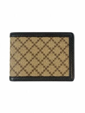 Gucci Diamante Canvas and Leather Bi Fold Wallet